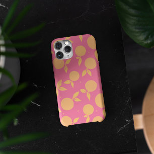 Abstract tangerine pink and yellow pattern iPhone 11 pro case