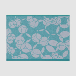 Abstract Teal Circles Pattern Tissue Paper
