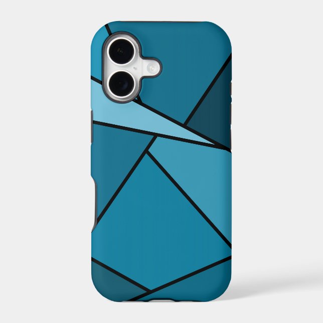 Abstract Teal Polygons (Back)