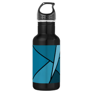 Abstract Teal Polygons 532 Ml Water Bottle
