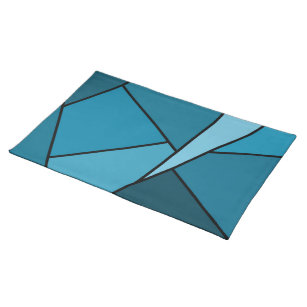 Abstract Teal Polygons Placemat
