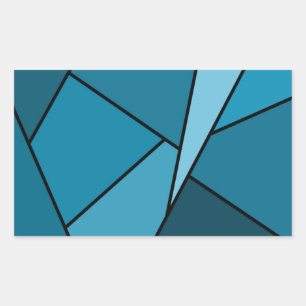 Abstract Teal Polygons Sticker