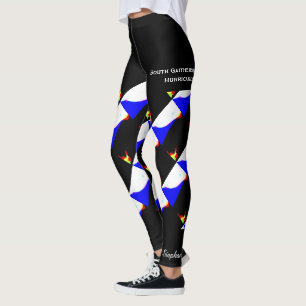 Abstract Team/Club Leggings with Fake Shorts