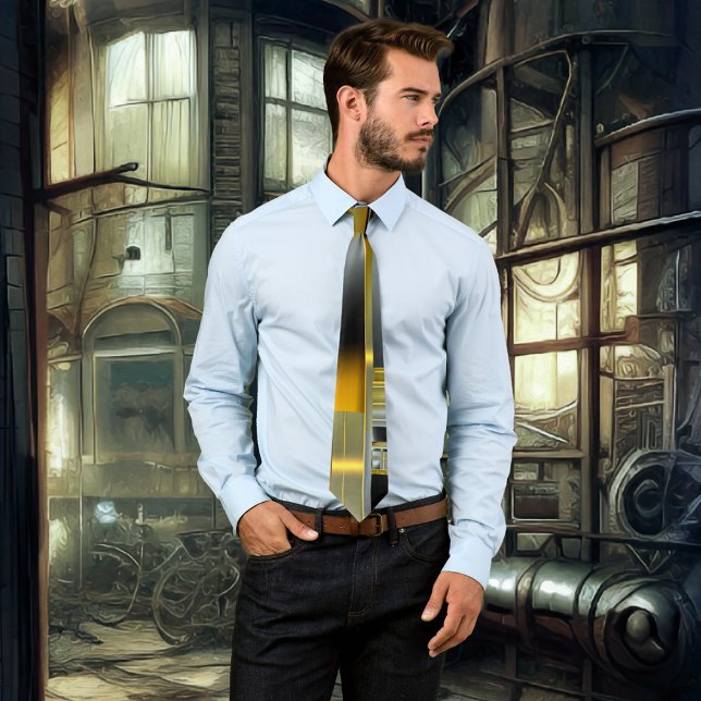 Abstract Techno Metallic Fractal Tie (Creator Uploaded)