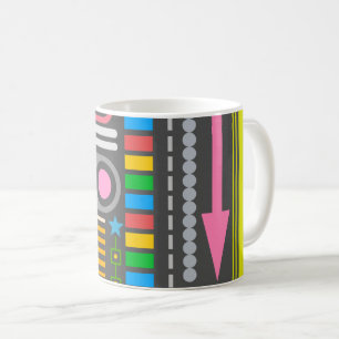 Abstract Technology Control Panel Pattern Coffee Mug