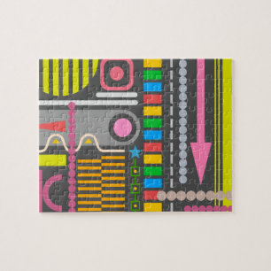 Abstract Technology Control Panel Pattern Jigsaw Puzzle