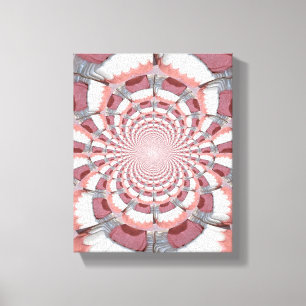 Abstract Teeth Wrapped Canvas