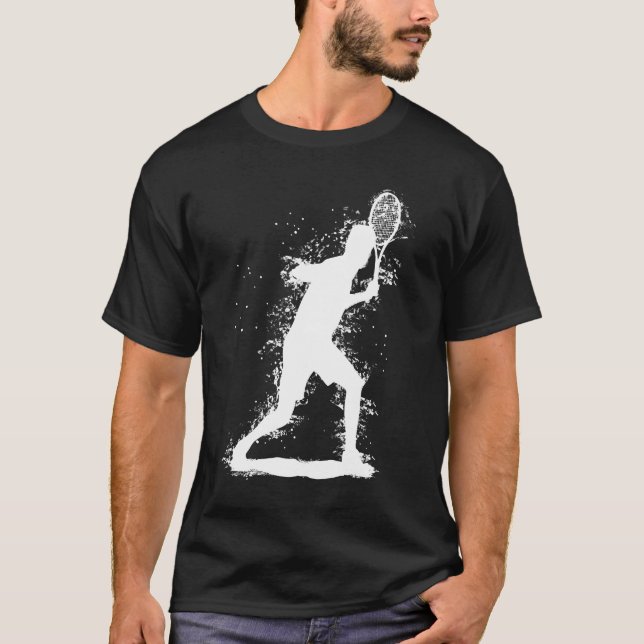 Abstract Tennis Design T-Shirt (Front)