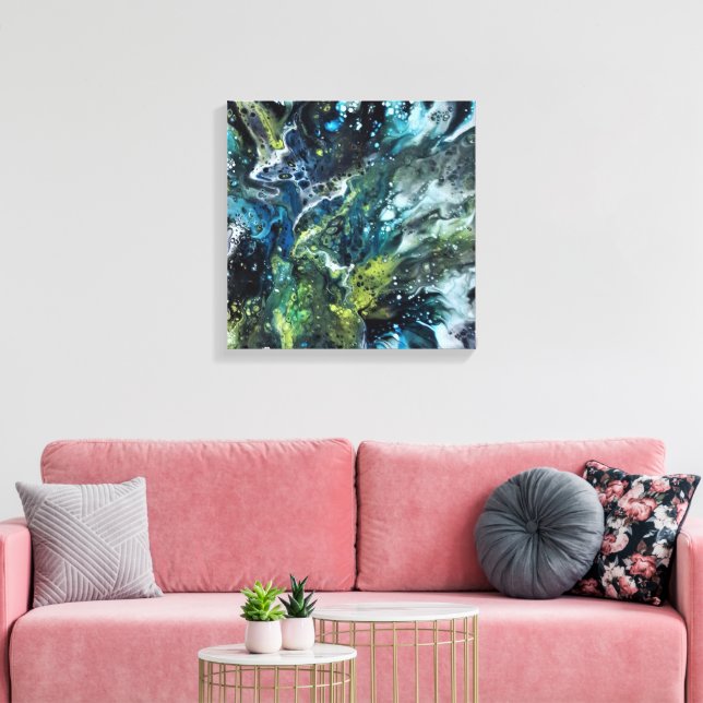 Abstract tense canvas. Multicolored Canvas Print (Insitu(LivingRoom))