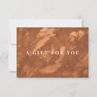 Abstract Terracotta Copper Certificate Gift Card