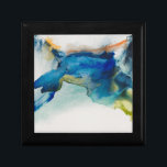 Abstract Terrain - Blue Gift Box<br><div class="desc">Abstract Terrain II by Sisa Jasper. Unidentifiable shape made from deep blues,  greens,  and accent colours.</div>