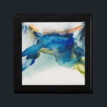 Abstract Terrain - Blue Gift Box<br><div class="desc">Abstract Terrain II by Sisa Jasper. Unidentifiable shape made from deep blues,  greens,  and accent colours.</div>