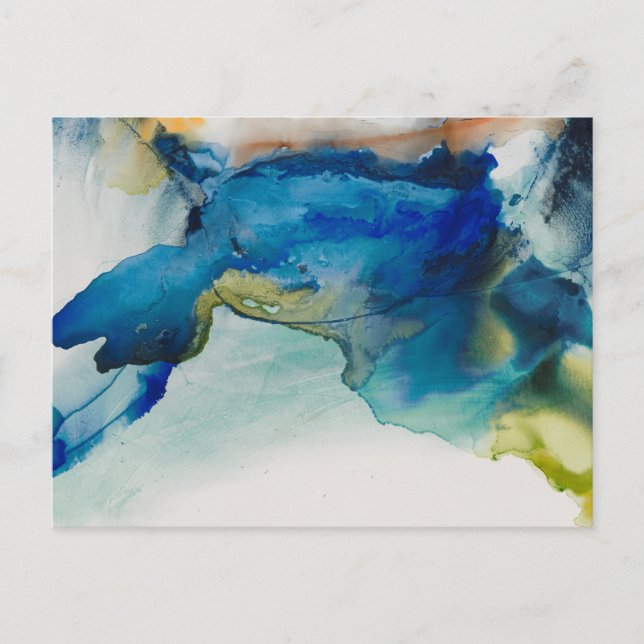 Abstract Terrain - Blue Postcard (Front)