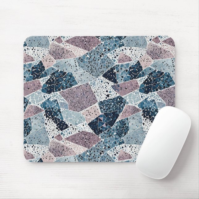 Abstract Terrazzo Design Mouse Pad (With Mouse)