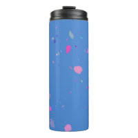 Abstract Terrazzo Galaxy Illustration in Blue