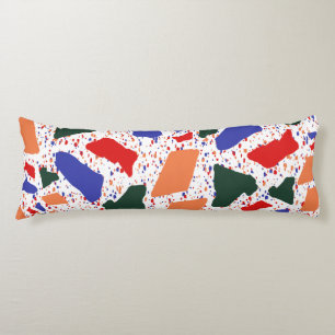 Abstract Terrazzo Hand Drawn Colourful Pattern Body Pillow
