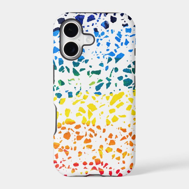 Abstract Terrazzo Mosaic Colourful Rainbow Pattern (Back)