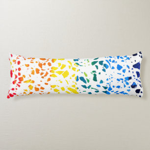 Abstract Terrazzo Mosaic Colourful Rainbow Pattern Body Pillow