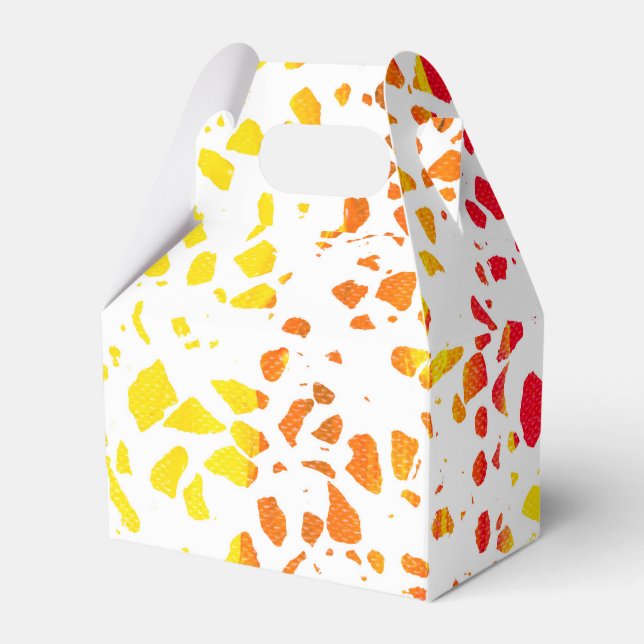 Abstract Terrazzo Mosaic Colourful Rainbow Pattern Favor Box (Front Side)