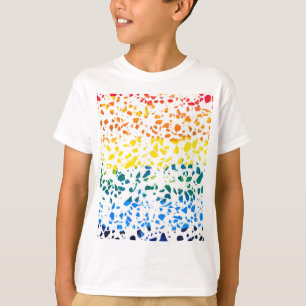 Abstract Terrazzo Mosaic Colourful Rainbow Pattern T-Shirt