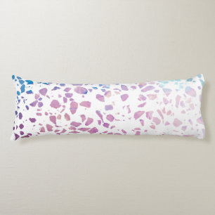 Abstract Terrazzo Mosaic Pink & Blue Pattern   Body Pillow