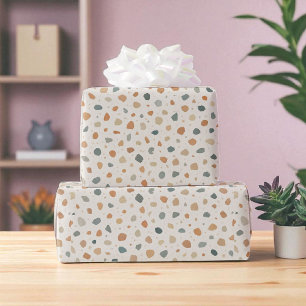 Abstract Terrazzo Speckle Pattern Wrapping Paper