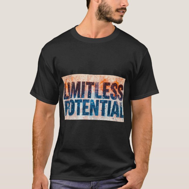 Abstract Text Limitless Potential T-Shirt (Front)