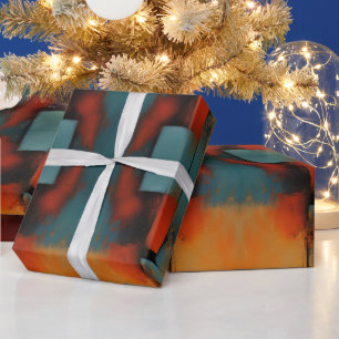 Abstract Textural Art: Concept Art Colours Wrapping Paper