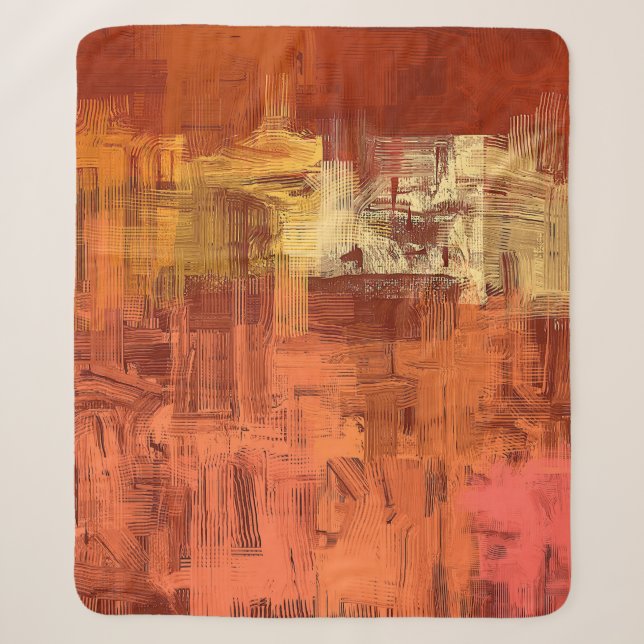 Abstract texture. 2d illustration. Expressive hand Sherpa Blanket (Front)