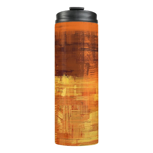 Abstract texture. 2d illustration. Expressive hand Thermal Tumbler (Front)
