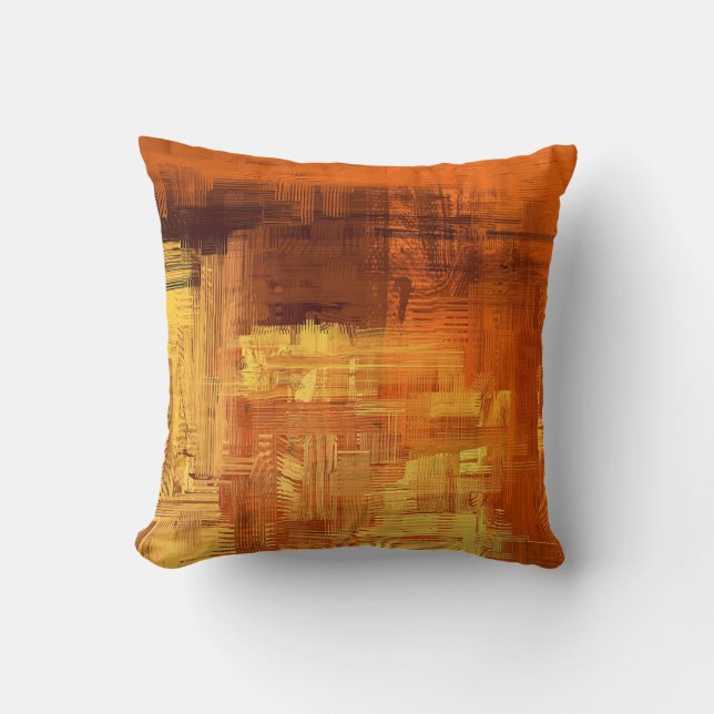 Abstract texture. 2d illustration. Expressive hand Throw Pillow (Front)