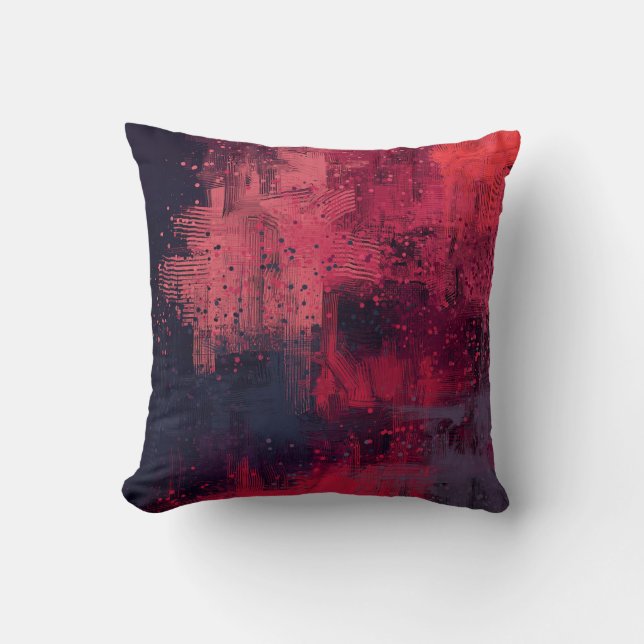 Abstract texture. 2d illustration. Expressive hand Throw Pillow (Front)