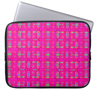 abstract texture, coloured plaid pattern, modern t laptop sleeve