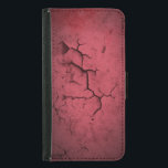 Abstract Texture Red Clay Cracked Wall Samsung Galaxy S5 Wallet Case<br><div class="desc">An abstract design. Red clay coloured texture which looks like an old weathered wall with many cracks along its surface.</div>