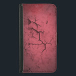 Abstract Texture Red Clay Cracked Wall Samsung Galaxy S5 Wallet Case<br><div class="desc">An abstract design. Red clay coloured texture which looks like an old weathered wall with many cracks along its surface.</div>