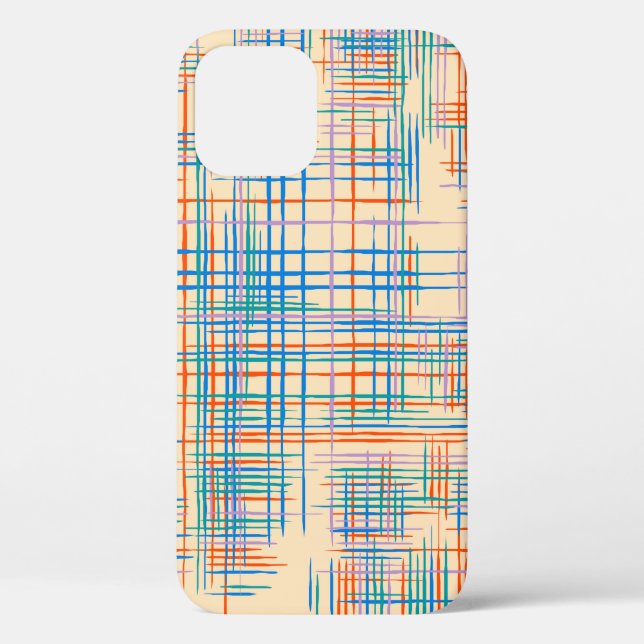 Abstract Texture with Crossing Stripes. Modern Pat Case-Mate iPhone Case (Back)