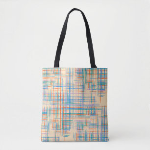 Abstract Texture with Crossing Stripes. Modern Pat Tote Bag