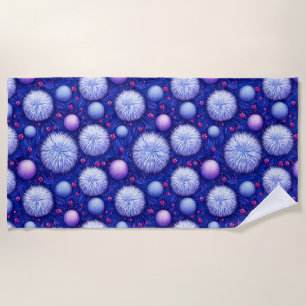 Abstract Texture with Glittering Orbs and Fuzzy Beach Towel
