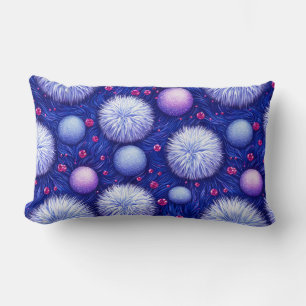 Abstract Texture with Glittering Orbs and Fuzzy Lumbar Pillow
