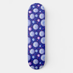 Abstract Texture with Glittering Orbs and Fuzzy Skateboard