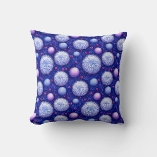 Abstract Texture with Glittering Orbs and Fuzzy Throw Pillow