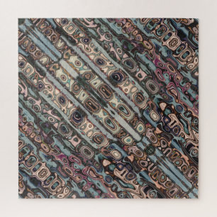 Abstract Textured Earth Tones Pattern Jigsaw Puzzle