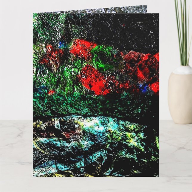 Abstract textured Folded Greeting Card,Texture art Card (Front)