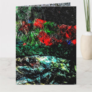 Abstract textured Folded Greeting Card,Texture art Card