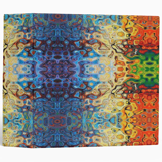 Abstract textured pattern notebook binder (Front/Spine)