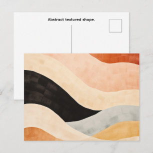 Abstract textured shape. postcard