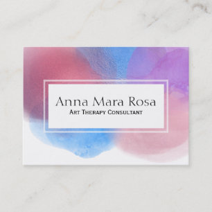 *~* Abstract Therapy Feminine Watercolor Artistic Business Card