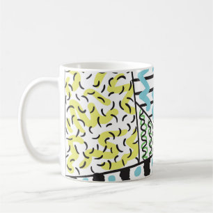 Abstract Three: Hand-Drawn Background Art. Coffee Mug