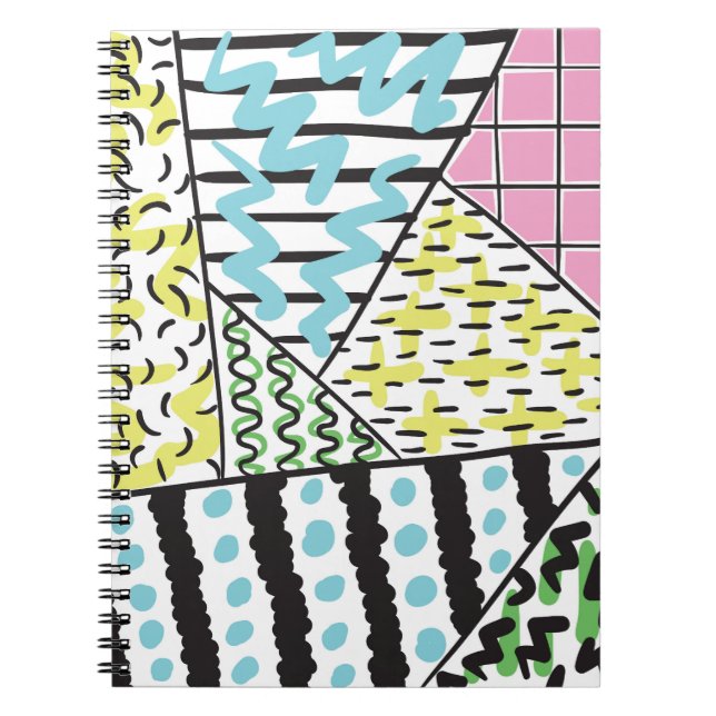 Abstract Three: Hand-Drawn Background Art. Notebook (Front)