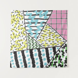 Abstract Three: Hand-Drawn Background Art. Tapestry